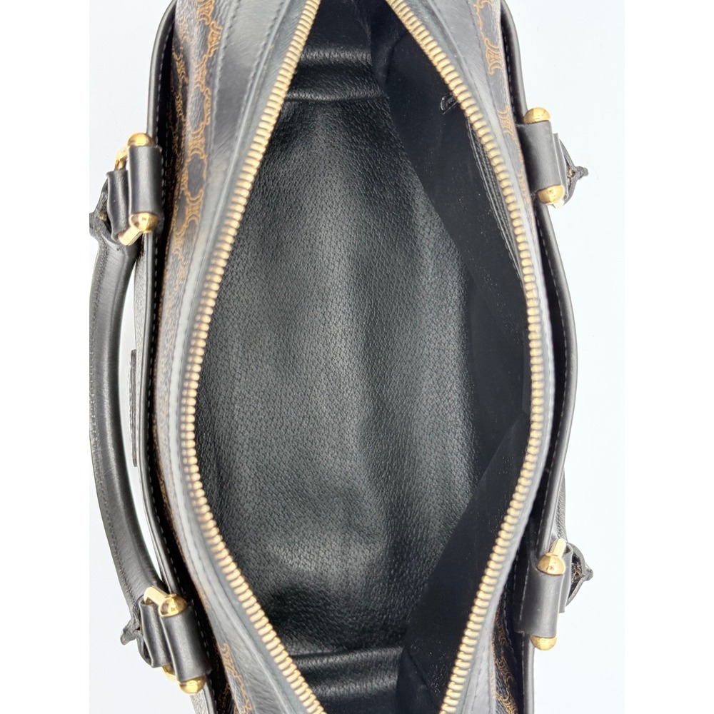 Celine Macadam Black/Brown Boston Bag-Vintage! - Picture 8 of 15